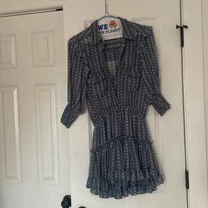 MISA Los Angeles navy/cream dress size small
